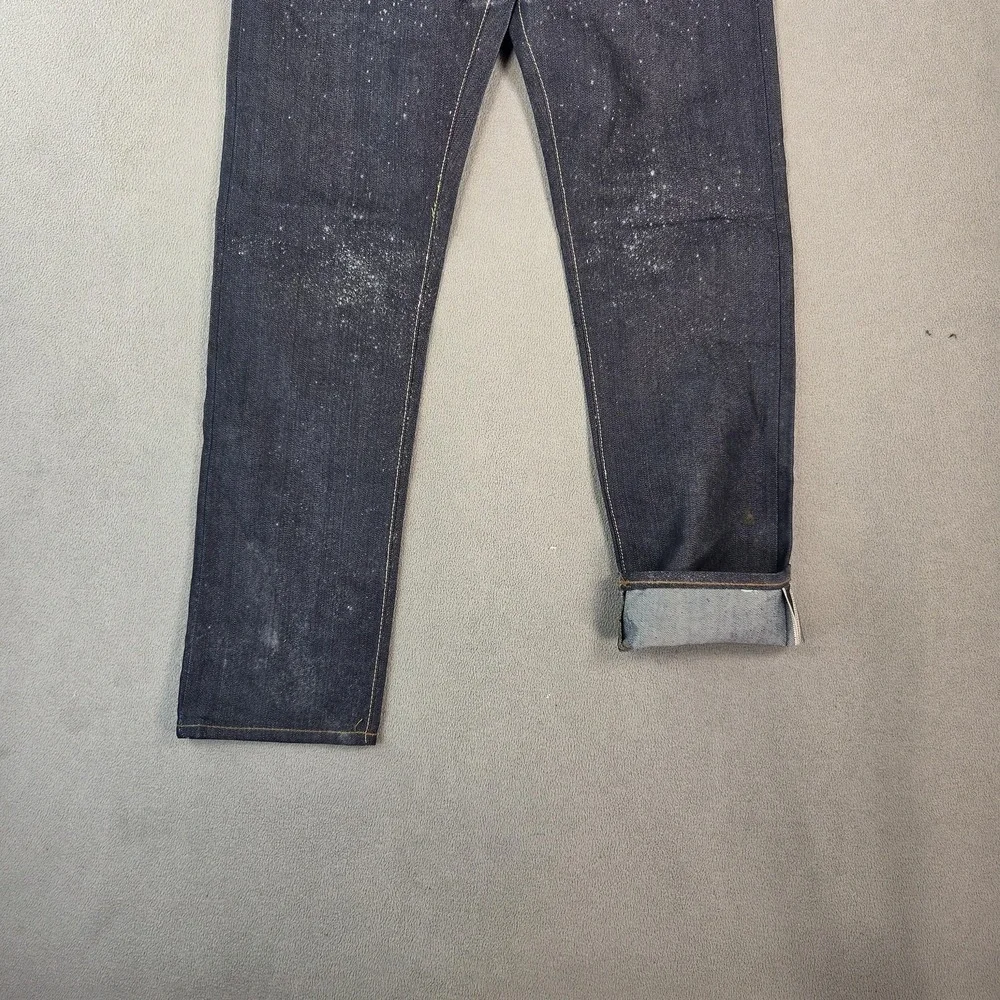 VTG Levis 501 Big‎ E Jeans Mens Made USA Button Paint Stains Denim Fits 29x29
